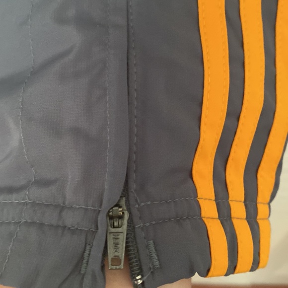 Mens Adidas Track pants. Size XL. Gray pants, orange stripes. - Picture 4 of 6